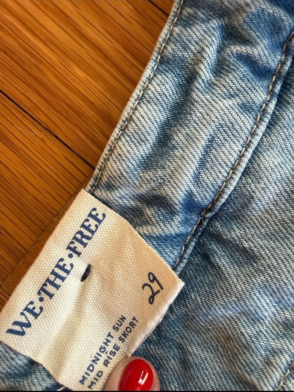 New Free People x We The Free First Love Midnight Sun Denim Skort Size 29